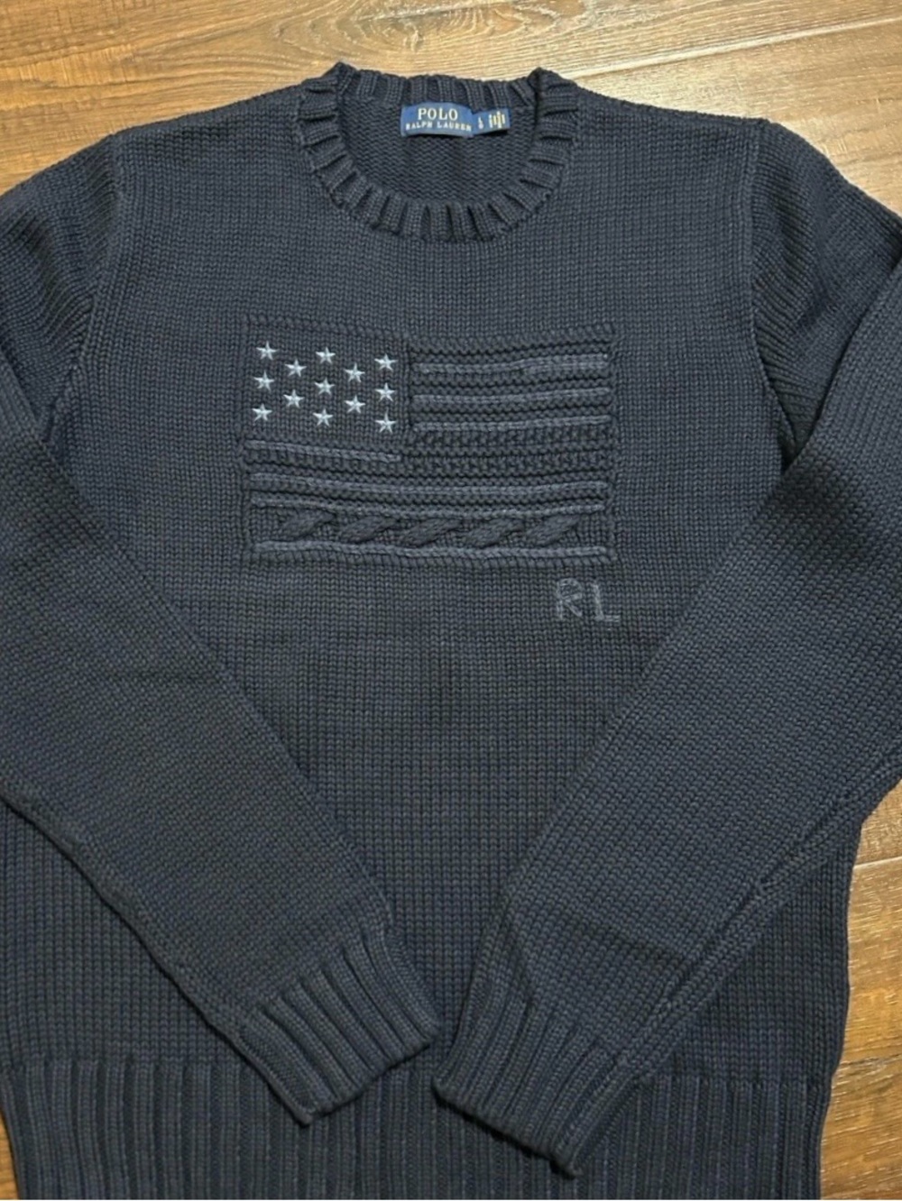 Ralph Lauren American Flag Special Edition Sweater Iconic Crew Neck - Picture 6 of 6